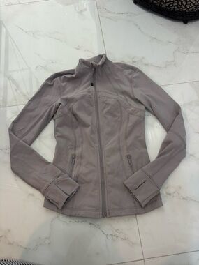 lululemon athletica Light Taupe Full-Zip Athletic Jacket
